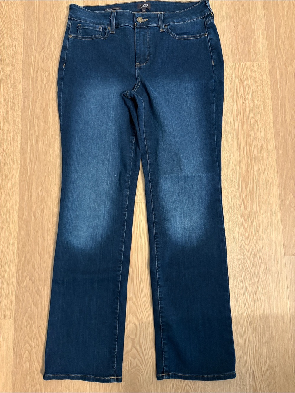 NYDJ Women's Straight Leg Jeans in Deep Indigo Wash Marilyn Straight